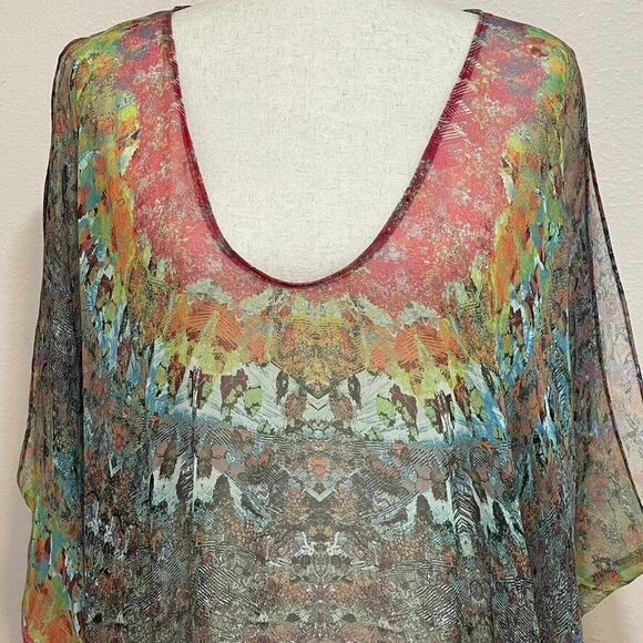 Charlie Jade Silk Cover Tunic Multicolor Size M/L - Picture 2 of 16